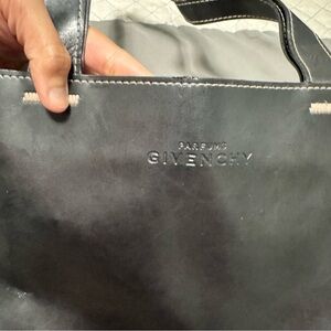 Givenchy Black Leather Shopper with Embossed Logo